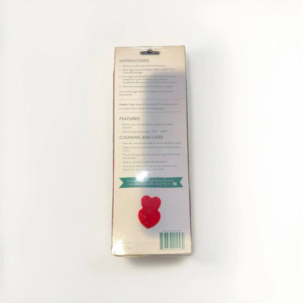 Make'n Mold Red Silicone Heart Pop Hard Candy Mold 3 Cavity 56656-00256
